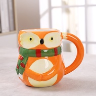 Dễ thương Fox Mug phim hoạt hình ly gốm hình gấu trúc vật nuôi dễ thương cốc sữa cốc nước