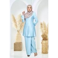 BAJU KURUNG RIAU MODEN PEARL SKIN KURUNG PLUS SIZE BAJU RAYA 2024 LIMAUGrey Mint Green Emerald Green Royal Blue Baby M2