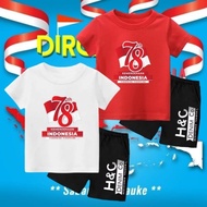 Promo Kaos Anak Laki 17 Agustus Merdeka Baju Anak Merah Putih DTF 1-10