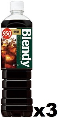 F16147_3 Suntory Blendy 無糖黑咖啡 950ml x (3樽裝)