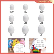 [Lovoski2] Foam Eggs Blank Smooth for Crafts Unpainted Easter Eggs Faux Eggs Polystyrene Eggs for Ha