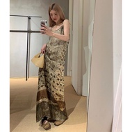 Sling cod Sexy Halter Hundred Skirts New Style Summer 2024 Retro fashion Dress Casual 41QX