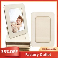 12 Pieces DIY Wood Picture Frames Unfinished Solid Wood Photo Picture Frames Standing Photo Frames F