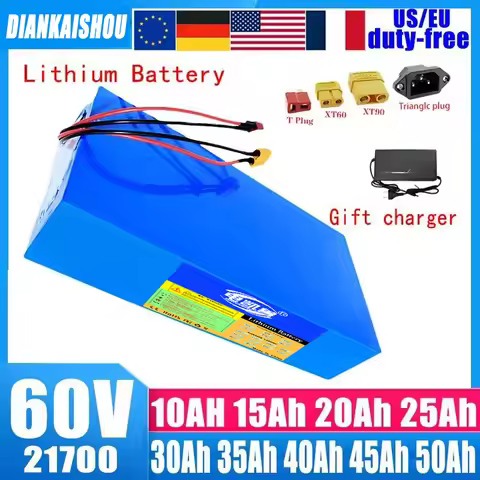 60V 50Ah 45Ah 15Ah 20Ah 25Ah 30Ah 35Ah 40Ah 21700 Lithium battery pack 3000W High Power For Electric