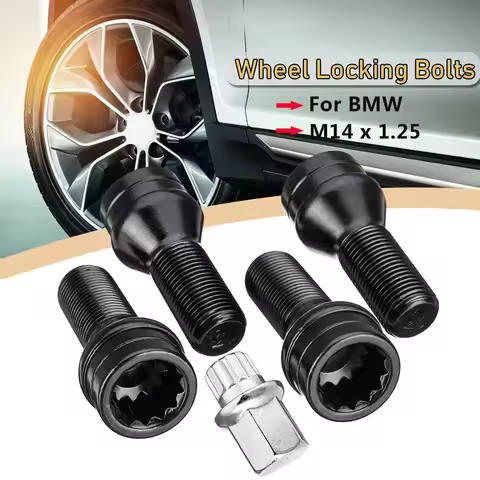 5pcs Anti-theft Locking Wheel Nuts Bolts Sets (4+1) Security Key For VW AUDI A3 A4 A5 Bora M14x1.5 8