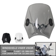 Motorcycle Windshield Round Headlight Street Bikes Windscreen Scree For CAGIVA PLANET 125 99-03 For 