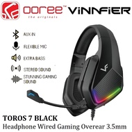 VINNFIER TOROS 7 FON KEPALA HEADPHONE WIRED GAMING HEADPHONE OVEREAR 3.5MM HEADPHONE PRO-LEVEL PERFO