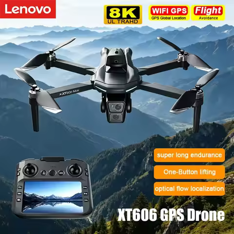 Lenovo XT606 MAX GPS Drone 4k Professional 8K HD Camera FPV Wish Screen Drone 360° Obstacle Avoidanc