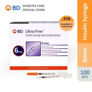 BD Ultra Fine Insulin Syringe 6mm x 31G (Box of 100's)