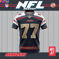 [NFL OVERSIZED BERSULAM] LOKALTEEZ NFL07 NFL Edition AKAHOSHI JERSEY