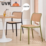 UVR kursi makan rumah, kursi plastik rotan imitasi, kursi makan bisa