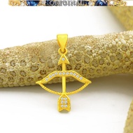 Fashion inlaid crystal zircon bow and arrow pendant in stock