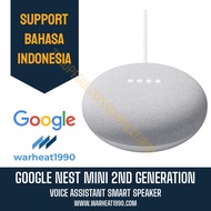 Google Nest Mini 2nd Generation Home Smart Speaker original - Chalk, 7-day Warranty super bass Guaranteed bluetooth original karaoke J9G6