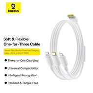 Baseus 3 in 1 Fast Charging Cable USB to M+L+C 100W