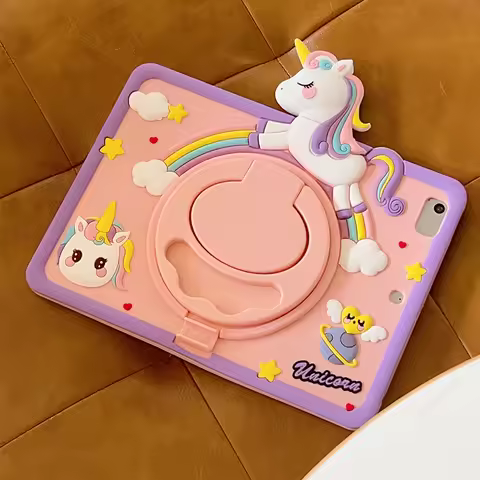 Cartoon Unicorn Kids Case for iPad Pro11 iPad Air5 Air4 10.9in Pro Air3 10.5 iPad 10.2 789th 9.7 5 6