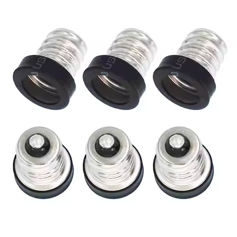 8pcs E12 to E11 Adapter E-Simpo PBT Copper E12 Mini Chandelier Lamp Base to Mini E11 Bulb Lamp Holde