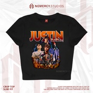 KATUN NORACY.STUDIOS - CROP TOP JUSTIN BIEBER BOOTLEG ORANGE | ROCK MUSIC METAL BAND | GRUNGE CROPTO