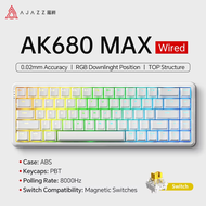 Ajazz Ak680 Max 65% Mechanical Gaming Keyboard Rapid Trigger Magnetic Switch 8k Argb He/Tmr Customiz