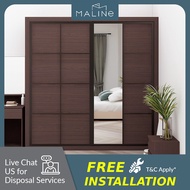 Maline Baran Wardrobe Walnut ( H 8 ft x W 8 ft )