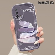 MHKEID Casing Hp OPPO A74 4G A95 4G F19 F19s Reno 6 Lite Case pola langit berbintang casing ponsel bungkus softcase penuh tekstur lembut Anti guncangan kesing