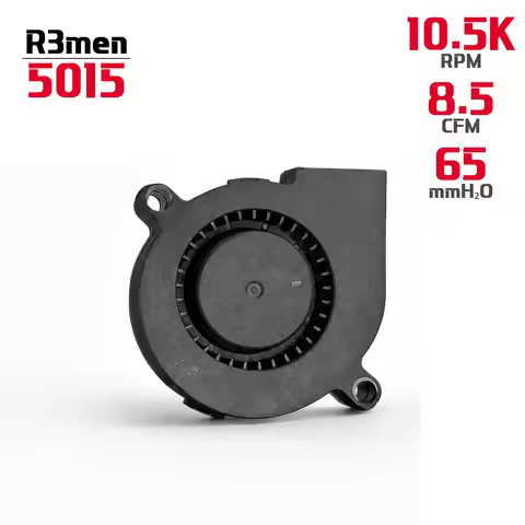 R3men | 10K RPM 5015 Ultra High Flow Blower Fan For 3D Printers. R3fan Cooling Fan