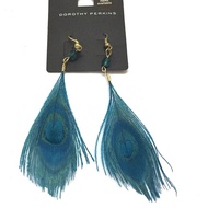 Peacock feather earrings