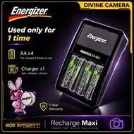 4's Energizer 4AA 2000mAh Rechargeable Battery with Maxi Charger ( USED 1 time / Warranty still vali
