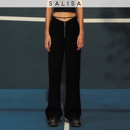 SALISA - PANTS V-Zipper SS24 (Detachable Waist Strap) กางเกงขายาว