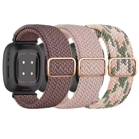 Elastic Braided Loop Band For Fitbit Versa SE 2 3 4 Strap Wristband For Fitbit Sense 2/Versa Lite Wa