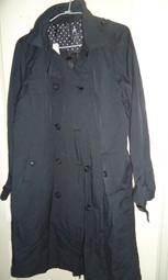 西班牙Atmosphere 黑色棉質長大衣外套,65%棉,UK14/FR42,肩寬42cm,胸寬55cm,少穿降價大出清