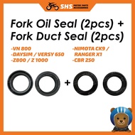 Fork Oil Seal (2pcs) + Duct Seal (2pcs) VN 800 / DAYSIM / VERSY 650 / Z800 / Z 1000 / NIMOTA CK9 /  