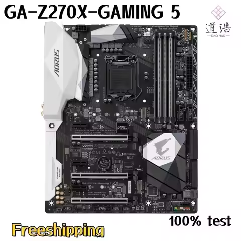 For GA-Z270X-GAMING 5 Motherboard 64GB HDMI M.2 LGA 1151 DDR4 ATX Z270 Mainboard 100% Tested Fully W