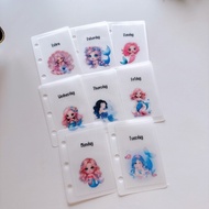 (MATTE) 8 MERMAID envelopes A8 size cash envelope binder M5 A6A7