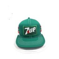 Ready Stock‼️Cap 7UP Logo Sulam Snapback Trucker Topi (422)