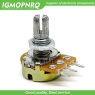 100pcs WH148 B1K B2K B5K B10K B20K B50K B100K B500K 3Pin 15mm Shaft Amplifier Dual Stereo Potentiome