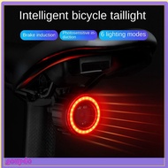 GOUPDO High Visibility Bicycle Smart Auto Brake Sensing Light USB Charging Waterproof MTB Road Bike Lamp Multifunction Flashing Bicycle Rear Light Outdoor Cycling
