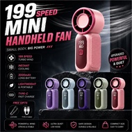 199Speed NEW MINI Portable Handheld Fan USB Rechargeable Cooling Fan Pocket Fan Outdoor Camping Trav