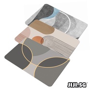 (JIJI.SG) Geometry Soft Diatomite Floor Mat - Quick Absorbs / Anti Slip / Kitchen Floor Mat