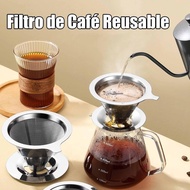 Reusable Coffee Filter Slow Drip Stainless Steel Coffee Dripper Portable Coffee Cone Dripper Rust-Proof Coffee Filtering Tool for Kitchen drea2sg