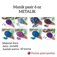 METALLIC SAND BEAD 6 oz (4 mm) 20 GRAMS