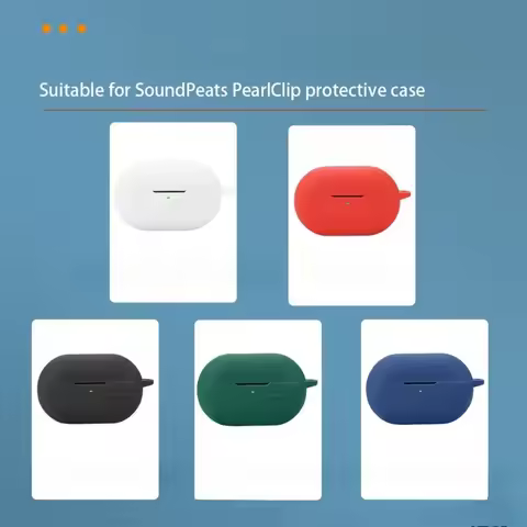 Silicone Earphone Case for SoundPeats PearlClip Anti Drop Earbuds Accessories Colorful Washable Slee