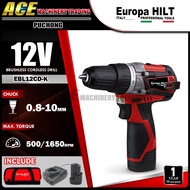 [ Europa Hilt ] 12V CORDLESS DRILL BRUSHLESS (EBL12CD-K) LITHIUM-ION 2.0AH battery