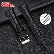 Crocodile Pattern Design Leather Watch Strap 18mm19mm 20mm 21mm 22mm Soft for Casio for Seiko Watche