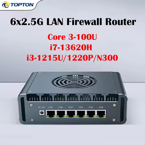 14th Gen Core 3-100U Mini PC Firewall Home Server Intel i7 13620H i3-1215U 1220P 6×2.5G i226-V LAN p