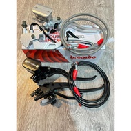 BRAKE MASTER PACKAGE PAIR PLUS 1 PCS 90CM HOSE UNIVERSAL BRAKE MASTER FULL CNC OVAL SQUARE PLUS 90CM