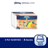 Kleenex Facial Tissue Soft Pack Brazilian Citrus - 3PLY 44s x 4 Packs