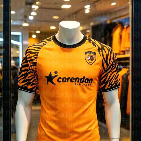 2026 summer Hull City Orange Tiger Stripe Jersey Corendon Airlines Championship Football Shirt quick