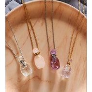Quartz Crystal Bottle Necklace