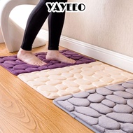 YAYEEO 40*60cm Bath Mat Feet Pad Pebbles Bathtub Living Room Doormat