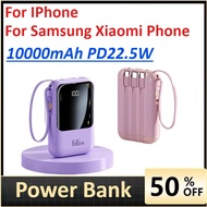 10000mAh fast charging mini comes with line power bank China CCC Certification for IPhone Samsung Xi